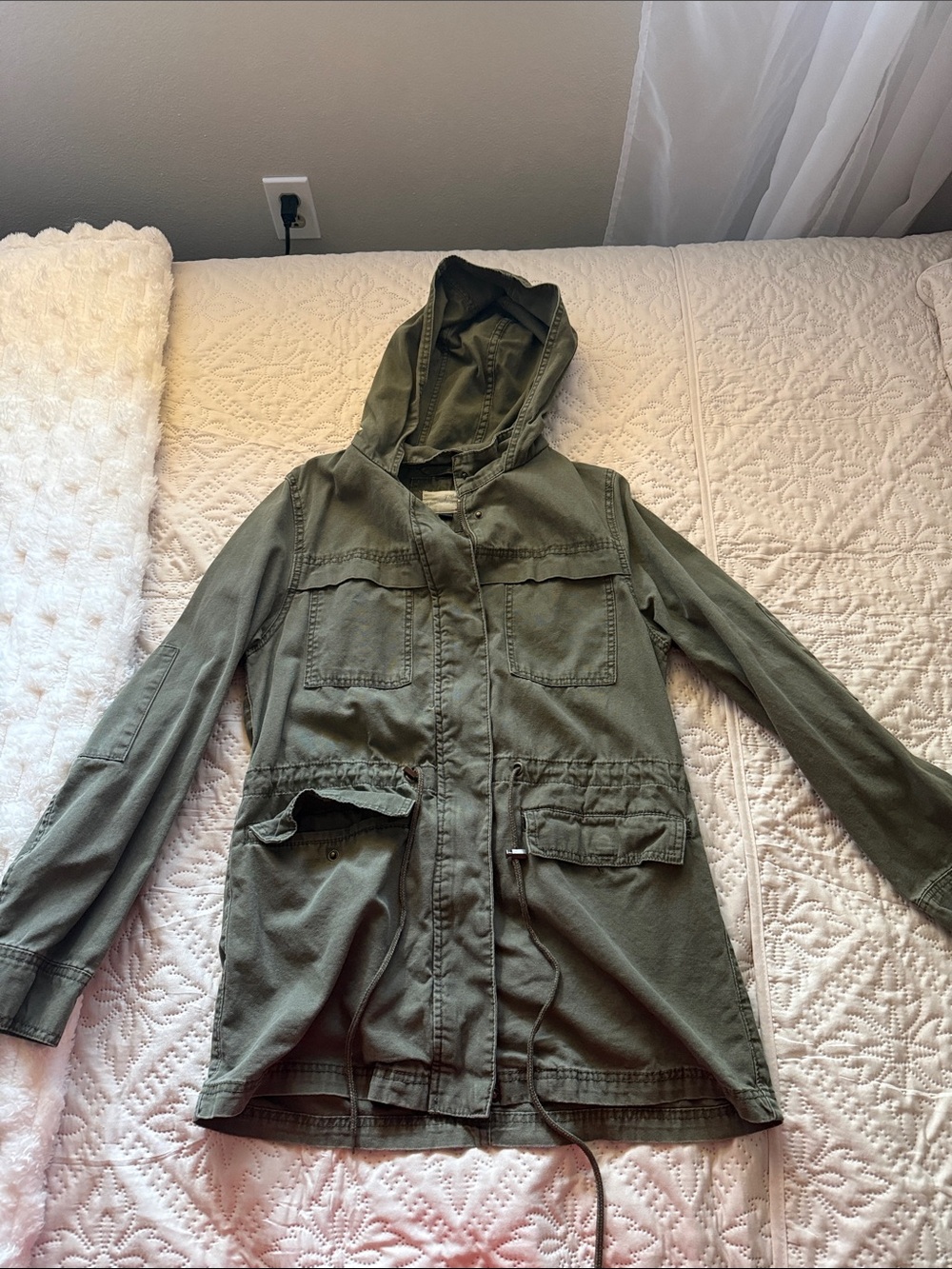 Universal Thread Olive Hooded Utility Jacket